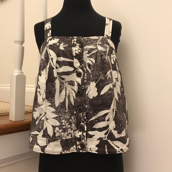 HD in Paris Tops - HD in Paris Anthropologie Cropped Floral Tank SZ 2